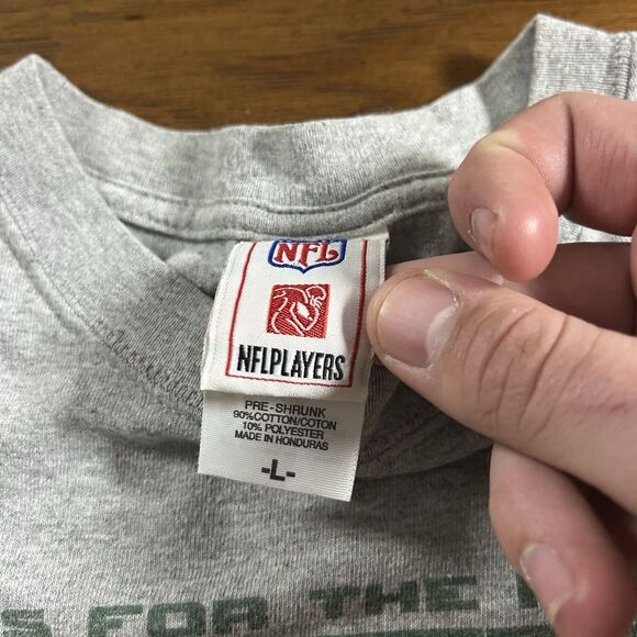 Vtg Brett Favre Graphic Shirt Mens Large Green Bay Packers Gray NFL Football Y2K - Picture 5 of 8